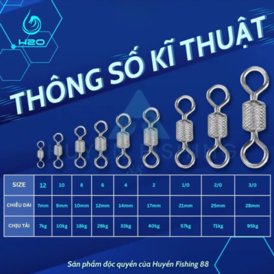 Khóa Mani Số 8 H20 Chuyên Dụng Câu Đài - Thông số kĩ thuật
